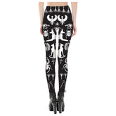 Ouija Wild Egyptian Cat Leggings 3D Printed Mid Waist Gothic Legging